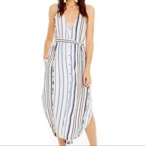 NWT Astr The Label Womens Andy Striped Midi Dress- Size Large